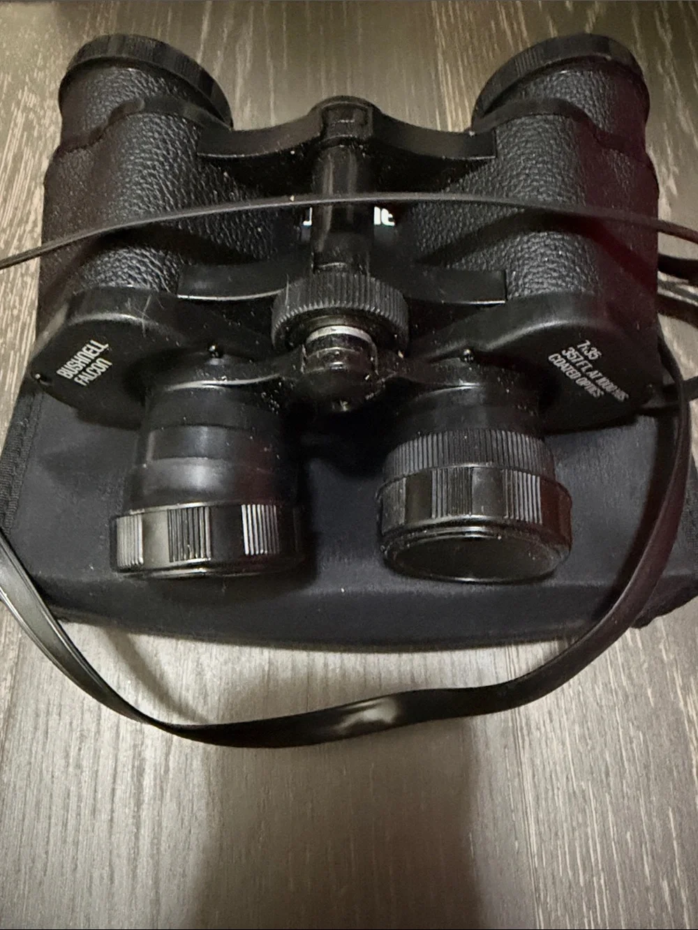 Bushnell 7x35 Black Binoculars with Neck Strap and Caps